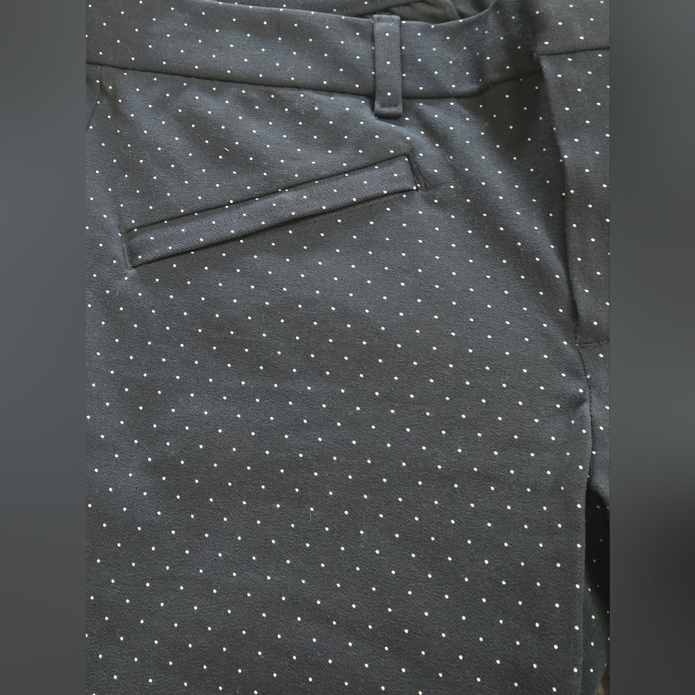 GAP Skinny Ankle Pants - Black with White Dots - Picture 7 of 9